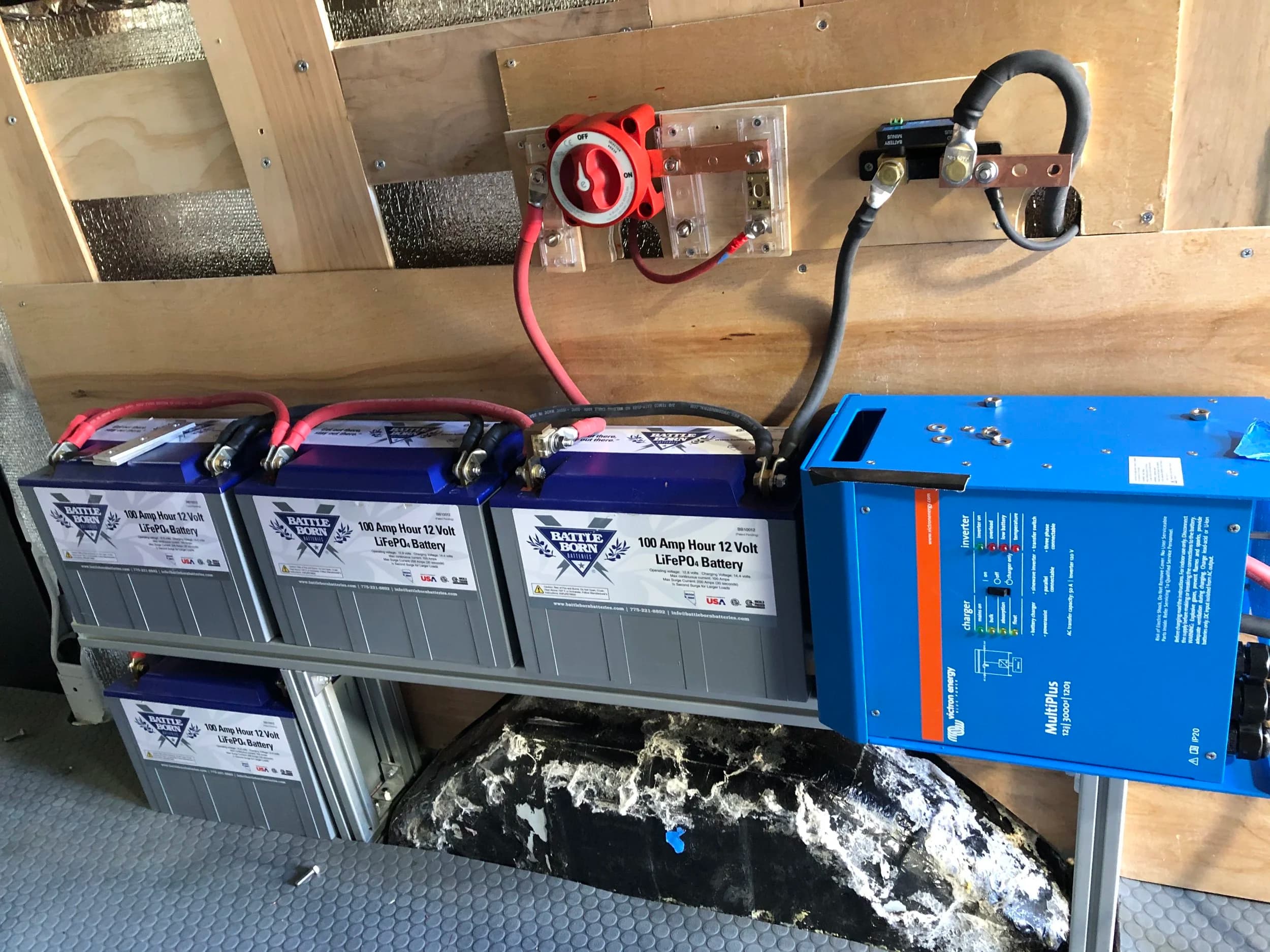 Battle Born LiFePO4 batteries and Victron inverter electrical system